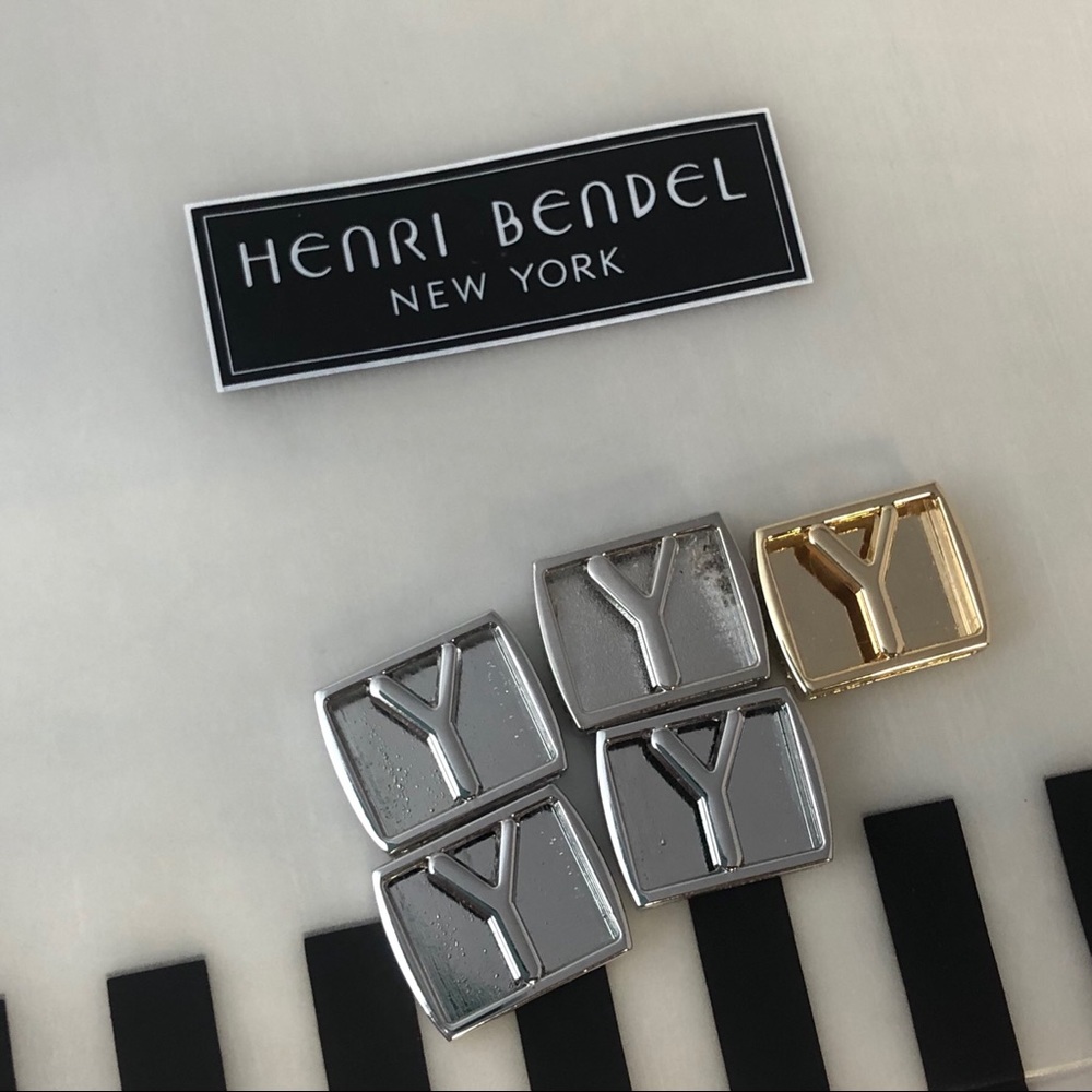 Henri Bendel monogram Y charms